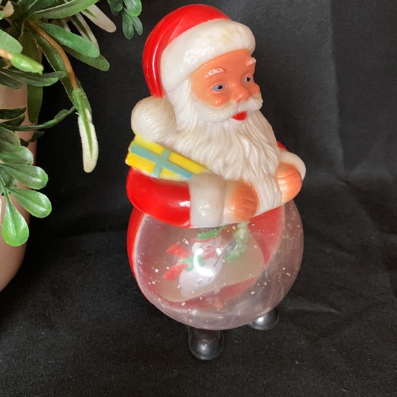 Vintage 1950-60’s plastic Roly Poly Christmas Santa Snow globe - Picture 4 of 12